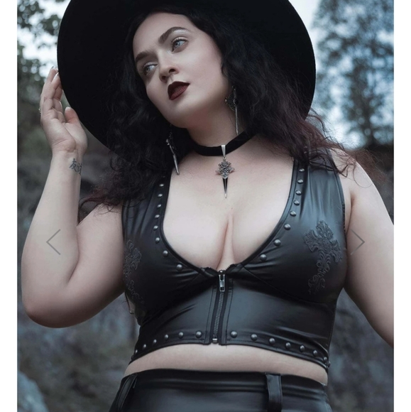 Killstar Tops - Raya Studded Halter Top